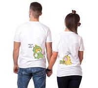 Coupler Tshirt King Queen Shirt pour Partenaire Couple Manche Courte pour Anniversaire La Saint Valentin Cadeau Coton 1 Pièce (WH-Women-M)