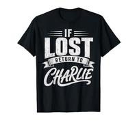 Couples Assortis si perdus retournent à Charlie Funny Vintage T-Shirt Graphique avec Valeur
