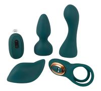 Couples Choice - 4en1 vibromasseur télécommande modulable (turquoise)