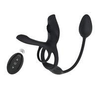 Couples Choice - anneau vibrant multifonctionnel (noir)