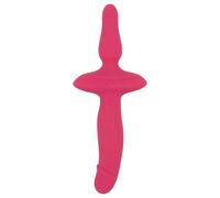 Couples Choice - vibromasseur 2 en 1 et plug anal - silicone rose
