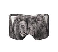 Couples de lions noirs et blancs,Masque pour les yeux bloquant la lumière Cache-yeux et cache-oreilles pour le sommeil