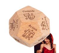 Couples dés pour soirée de rendez-vous - Nourriture en bois et sélection d'activité, décisions de dîner amusantes, merveilleuse surprise, anniversaire, chaussettes de Noël