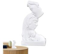 Couples Kiss Sculpture - Resin Romantic Figurine, Collectible Art Statue Elegant Design for Daily Use Home Office Bookshelf Desktop Living Room Wedding Decor Gift for Family Friends 9.84 inches