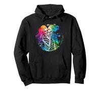 Couples Lesbiennes LGBTQ Pride Squelettes Arc-en-Ciel Embrasser Amoureux Sweat à Capuche