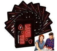 Couples Questions Card Games - Cartes De Jeu Relationnelles, Jeu De Quiz Émotionnel | Démarreur De Conversation De Communication, De Discussion sur L'affection pour La Chambre, Les Longs Trajets,