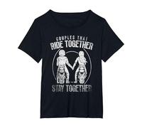 Couples That Ride Together Stay Together - Couple De Motards T-Shirt, Femme Grandes Tailles, Noir, 6X