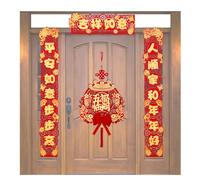 Couplets chinois | Ensemble de couples de dragons mignons | Décoration 2024 - Couplets chinois - Décoration de printemps pour porte et fenêtre