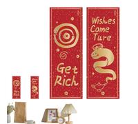 Couplets de décoration du Nouvel An chinois | Couplet de festival du printemps de dessin animé - Décoration amusante de fêtes de printemps pour portes, porches