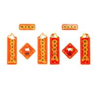Couplets décoratifs en acrylique pour perroquets, lot de 2 pour améliorer le Nouvel An chinois à la maison et en plein air, parchemins de festival de printemps, couplets suspendus pour cage à