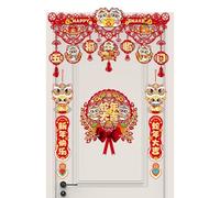 Couplets du Nouvel An, décorations de l'année du serpent, ensemble de personnages Fu, Nouvel An chinois 2025, décoration de couples de serpents, fournitures de festival chinois traditionnel