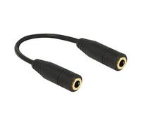 - Coupleur audio - mini jack 4 pôles femelle pour mini jack 4 pôles femelle - 13 cm - noir