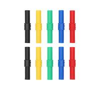 Coupleur Banane Isolé 4 Mm Prise Banane Femelle à Femelle Fiches Bananes Adaptateur de Sonde de Test de Couplage, Paquet de 10