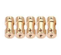 Coupleur d'arbre 5 Pièces Connecteur de Joint d'Accouplement d'arbre Moteur Cuivre Accouplement d'arbre Coupleur Connecteur Manchon Adaptateur de Joint de Transfert (3mm à 4mm)