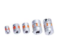 Coupleur d'arbre de moteur pas à pas D30L40 5/6/6,35 mm, mâchoire flexible, accouplement Spider Plum, coupleur d'arbre en aluminium 7075(6.35x16mm)