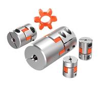 Coupleur d'arbre flexible en aluminium à 2 mâchoires 25 x 35 mm - Connecteur d'encodeur à couple élevé for imprimantes 3D/CNC, compatible avec moteurs de 5 à 14 mm(10mmx14mm)