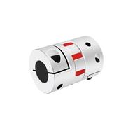 Coupleur d'arbre Flexible en aluminium prune, D20 L25, tampon en caoutchouc solide, connecteur de moteur de couplage à trou de 6mm 6.35mm 8mm 10mm, 4 pièces(6x10mm)