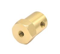 Coupleur d'arbre moteur Connecteur Flexible hexagonal en laiton, longueur 18mm, couplage de coupleur d'arbre moteur avec clé à vis for véhicules électriques 1 pièce(6mm)
