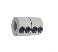 Coupleur d'arbre, type de pince en alliage d'aluminium pour moteur pas à pas et machine de gravure pour zéro absorption des vibrations de jeu arrière, D25L40/D32L45 argenté (D32-L45-8-12)