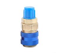 Coupleur de charge de liquide de refroidissement automatique R134a QC-12 - Coupleur rapide pour kit de raccords de tuyau (bleu)