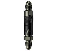 Coupleur de conduite de frein AN3 en aluminium 7075 usiné, Black | Raccord de déconnexion avec commande à manchon moleté