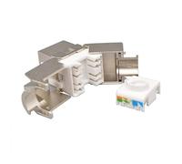 Coupleur de connecteur de Module en alliage de Zinc CAT7 RJ45, fente blindée