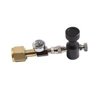 Coupleur de connexion à pression en acier inoxydable - Adaptateur de recharge avec jauge - Connexion rapide - Adaptateur de cylindre de boisson gazéifiée