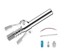 Coupleur de graisse haute pression 10 000, dégagement, Silver | Type de pince de verrouillage à double poignée, buse d ' injecteur d ' huile, pointes d ' outils de graisse en acier