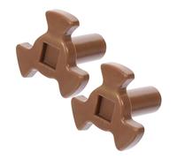 Coupleur de Moteur de Plateau Tournant pour Micro-ondes Y, 2 Pièces | Plastique Marron, Forme en Y, pour Axe Moteur et Plateau en Verre, Réparation la Cuisine