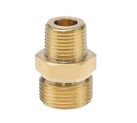 Coupleur de Nettoyeur Haute Pression en Laiton 3/8" NPT Mâle vers M22 14mm Adaptateur Mâle Raccord 4500 PSI Filetage Externe Nettoyeur Haute Pression Connecteur Convertisseur