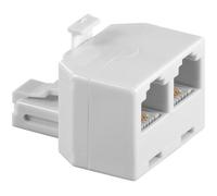 Coupleur de téléphone RJ-11 (F) pour RJ-11 (M) - goobay - Blanc