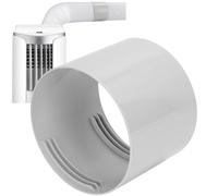 Coupleur de Tuyau d'Évacuation, Adaptateur Universel ABS 15cm pour Climatiseurs Portables avec Raccord Fileté CW/CCW, Connecteur de Couplage pour Extension de Tuyau d'Air Conditionné
