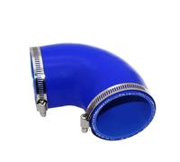 Coupleur de tuyau en silicone, Tuyau d'admission universel for échangeur de chaleur turbo de voiture, connecteur en silicone à 90 degrés, bleu, plusieurs tailles(57MM)