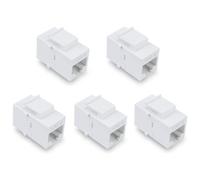 Coupleur Ethernet CAT6 Keystone, câble réseau UTP RJ45 femelle à femelle, coupleur en ligne Jack-blanc 5 paquets