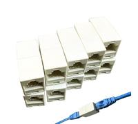 Coupleur Ethernet, coupleur Ethernet | Coupleur RJ45 femelle femelle - 10x réseau Double tête droite LAN Cable MODULER PLUG pour transmission de données à grande vitesse