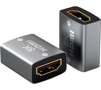 Coupleur HDMI 8K [2 Pcs], Rallonge HDMI 2.1 Femelle vers Femelle Supporte 8K @60Hz 4K 2K 1080P UHD HDR Résolution 7680 * 4320 Compatible avec PC 360 TV Stick Chromecast TV Moniteur