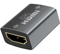 Coupleur HDMI 8K, Rallonge HDMI 2.1 Femelle vers Femelle Supporte 8K @60Hz 4K 2K 1080P UHD HDR Résolution 7680 * 4320 Compatible avec PC 360 TV Stick Chromecast TV Moniteur