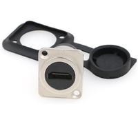 Coupleur HDMI de type D-Connecteur femelle vers femelle-Résistant aux intempéries-Bouchon anti-poussière-Adaptateur d'extension pour récepteur de signal de prise murale (carré,1 pièce,