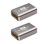 Coupleur HDMI Femelle vers Femelle, 2PCS Adaptateur Rallonge HDMI 2.1 8K Plaqué Or, Connecteur Compatible UHD 4K 3D, 7680 x 4320 HDR eARC Dolby Atmos VRR Connectez TV Moniteur PC Xbox PS5