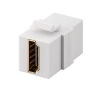 Goobay 90856 Module Keystone HDMI avec prise double HDMI, Blanc