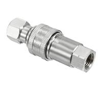 Coupleur hydraulique à connexion rapide M14 x 1,5 mm Filetage femelle Ensemble de raccords de tuyau en acier au carbone pour outils hydrauliques, machines de construction et industrielles