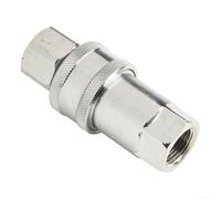 Coupleur hydraulique à connexion rapide M18 x 1,5 mm filetage femelle pour applications hydrauliques industrielles avec verrouillage à bille en acier et rivetage fileté pour plus de sécurité