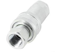 Coupleur hydraulique, coupleurs de tracteur à connexion et déconnexion rapides pour raccords hydrauliques de série ISO « A » à dégagement rapide avec filetages mâles et femelles (NPT-3/8)