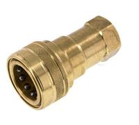 Coupleur hydraulique DN 20 en laiton Embout G 3/4 pouce filetage femelle ISO 7241-1 B D 31.4mm