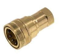 Coupleur hydraulique DN 25 en laiton Embout G 1 pouce filetage femelle ISO 7241-1 B D 37.8mm