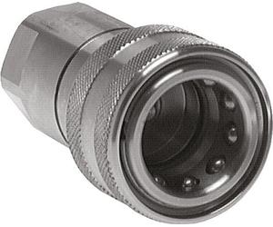 Coupleur hydraulique DN 40 en acier inoxydable Embout G 1 1/2 pouce filetage femelle ISO 7241-1 B D 44.5mm