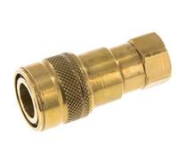 Coupleur hydraulique DN 5 en laiton Embout G 1/8 pouce filetage femelle ISO 7241-1 B D 10.9mm