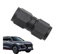 Coupleur pivotant Flare femelle 6an - Raccord pivotant droit - Adaptateur d'adaptation Union - Extrémité du tuyau 6 - Un équipement femelle et femelle en aluminium noir pour l'affichage de la voiture