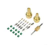 Coupleur rapide côté haut bas pour conversion R1234yf vers R134a Adaptateur de raccord AC Kit d'outils de noyau de valve en laiton massif pour réparation et entretien de climatisation de voiture