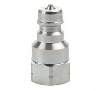 Coupleur rapide hydraulique 3/8" 1/4" NPT fileté, acier au carbone plaqué zinc haute pression 30-40MPa, compatible avec ISO7241-A Series 6600 Faster AN pour pompe à cric de tracteur (NPT1/4-mâle)